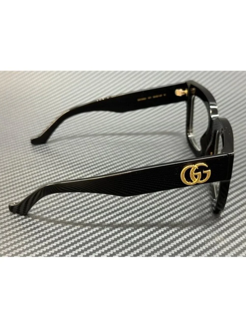 New Gucci Women Black Gold Eyeglasses 52-20-145